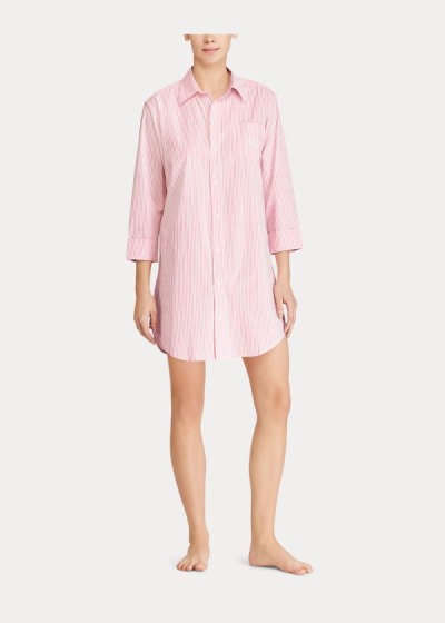 Women's Ralph Lauren Striped Cotton Sleep Shirt | 329850CND